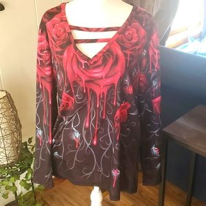 Bleeding Rose 🌹 Women's long-sleeved shirt